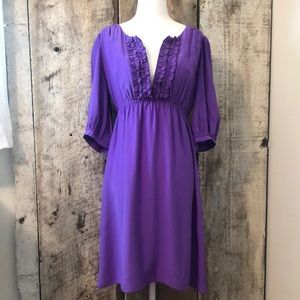 Amanda Uprichard Purple Silk Dress Size L